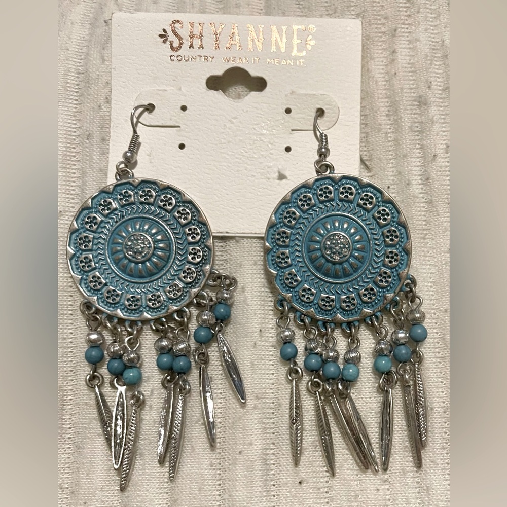 SHYANNE Turquoise Dream Catcher Earrings NWT